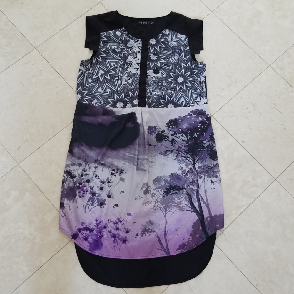 Trouve Nordstrom printed dress S